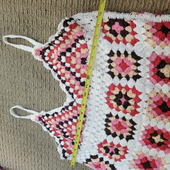 Handmade Crochet Dress - Pink and Black - Picture 6 of 13